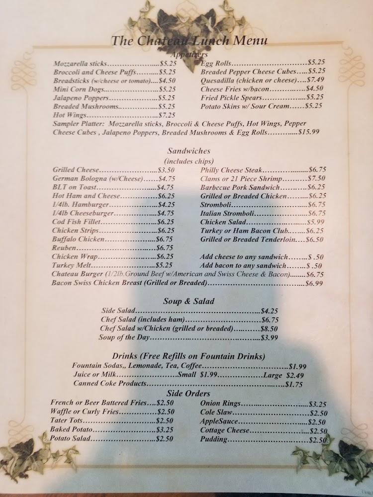 The Chateau Menu image 1